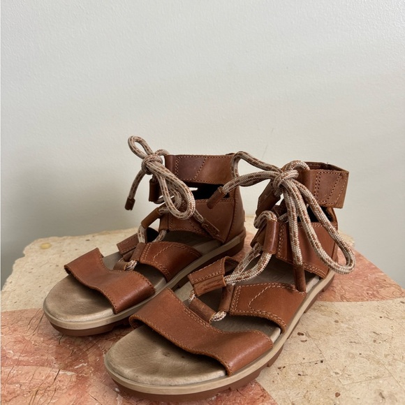 sorel Women's Tan Leather Torpeda lace ii Sandal Size 7 - Picture 2 of 5
